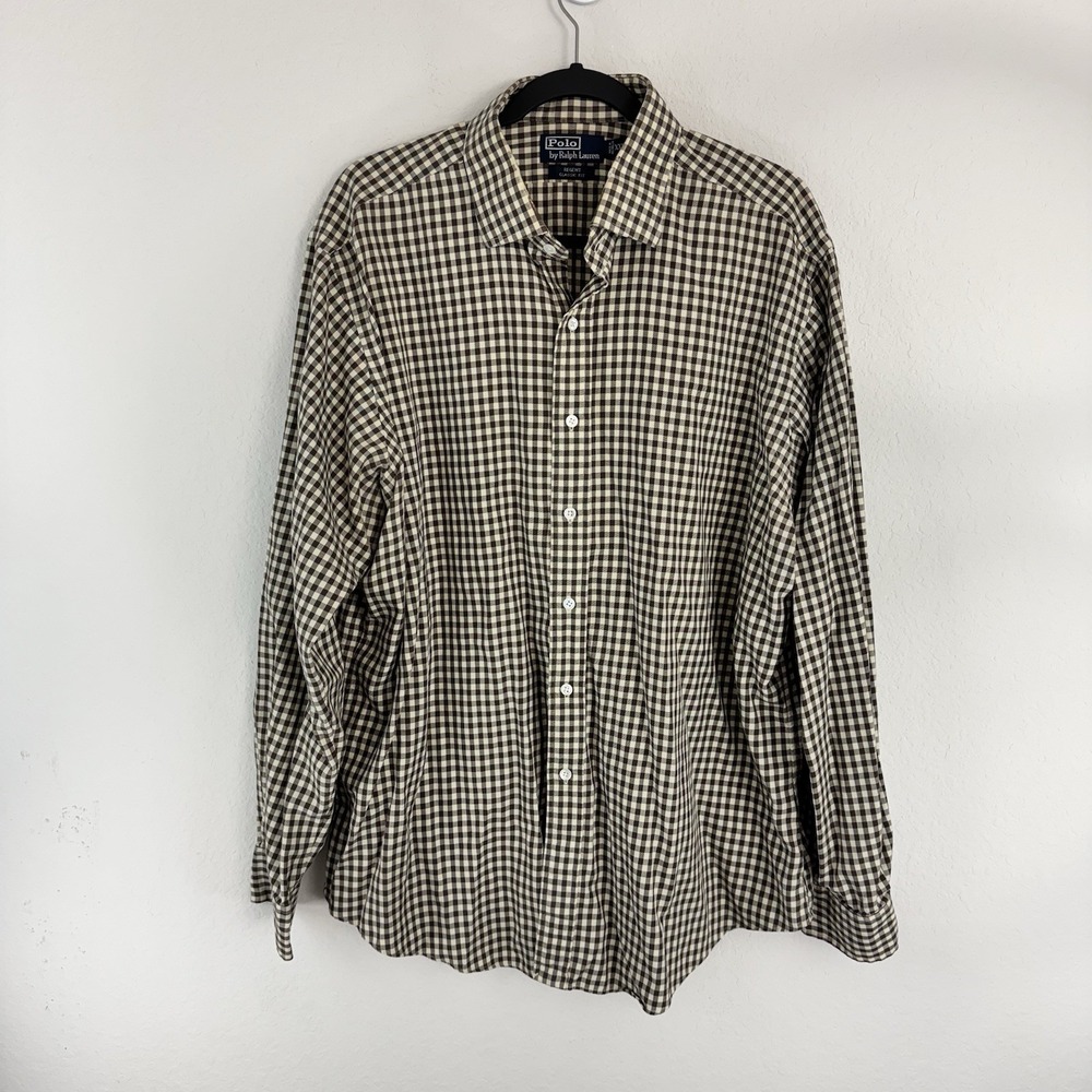 Polo Ralph Lauren Regent Classic Fit Gingham Brown Men XXL